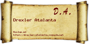 Drexler Atalanta névjegykártya